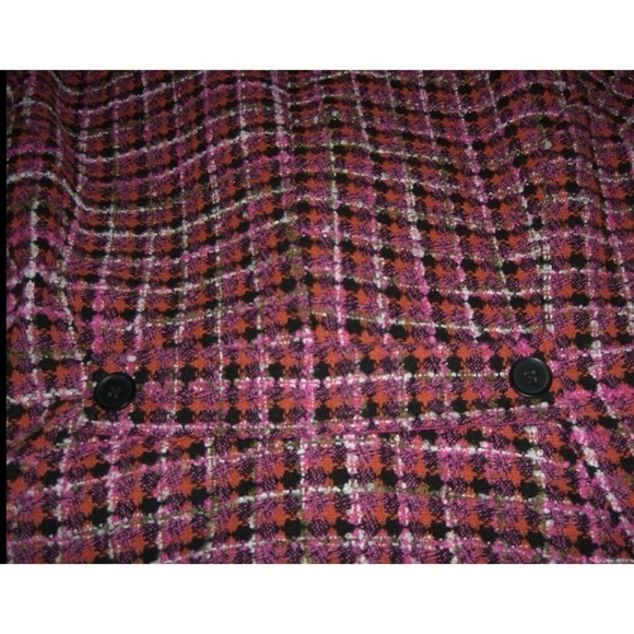 Torrid Coat Pink Pea Trench Boucle Parisian Kate Middleton Preppy Plus Tweed 5X - Picture 11 of 16